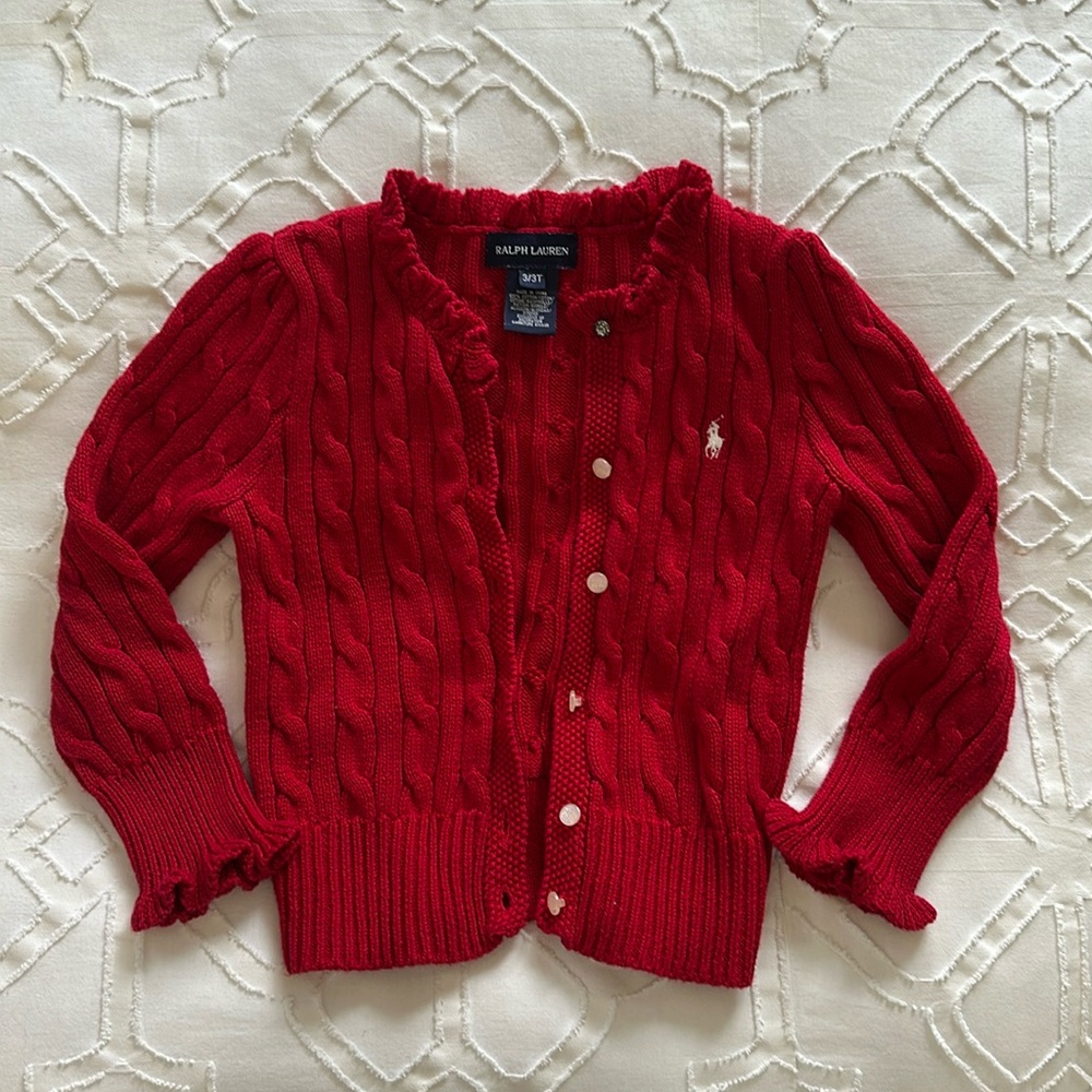 Ralph Lauren Christmas Cable knit Cardigan